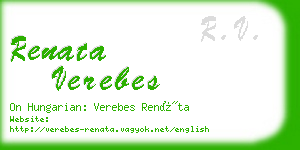 renata verebes business card